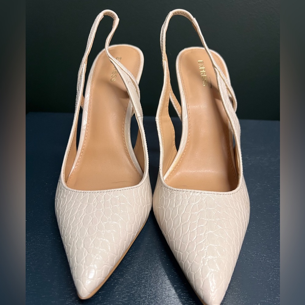 Express sling back heels